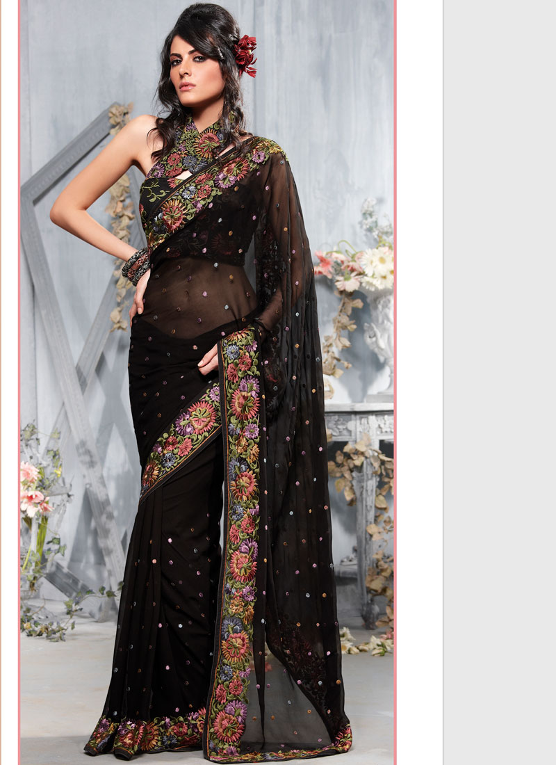 Saree design clearance for night party